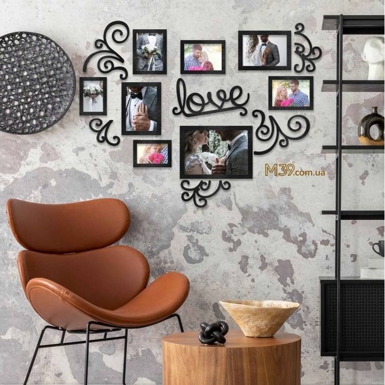 Фоторамка Коллаж Сердце Ажурное