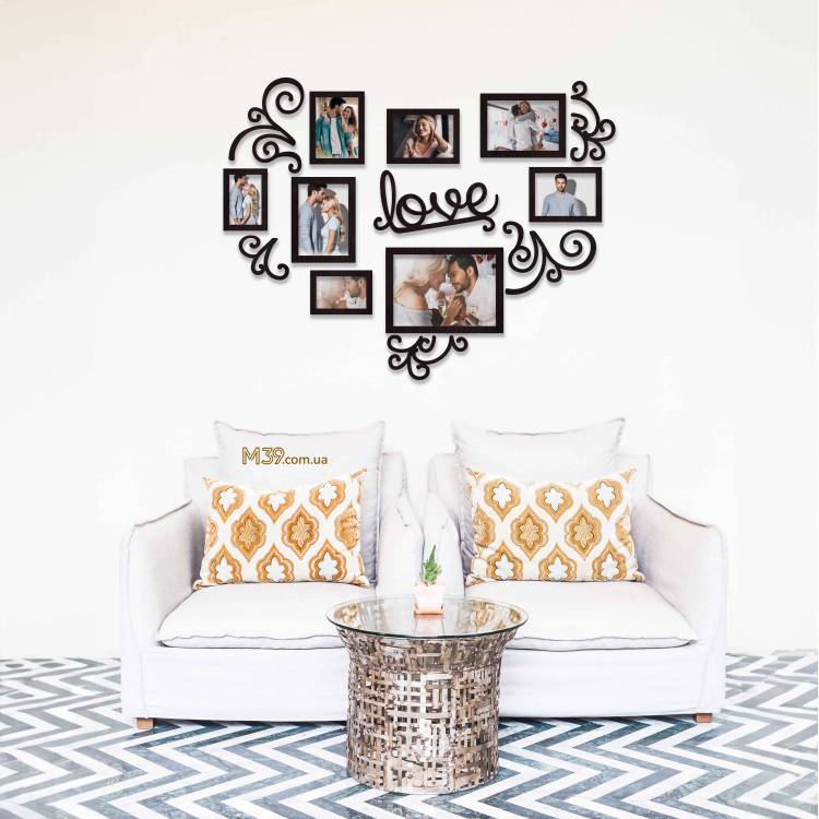 Фоторамка Коллаж Сердце Ажурное