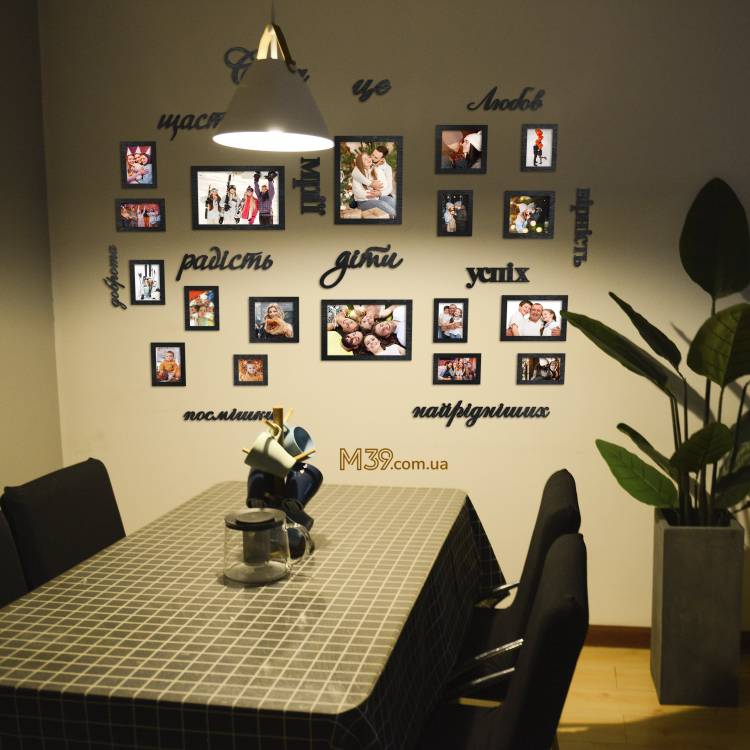 Подарунок на Новосілля Друзям - Фоторамка Колаж на Стіну "Сім