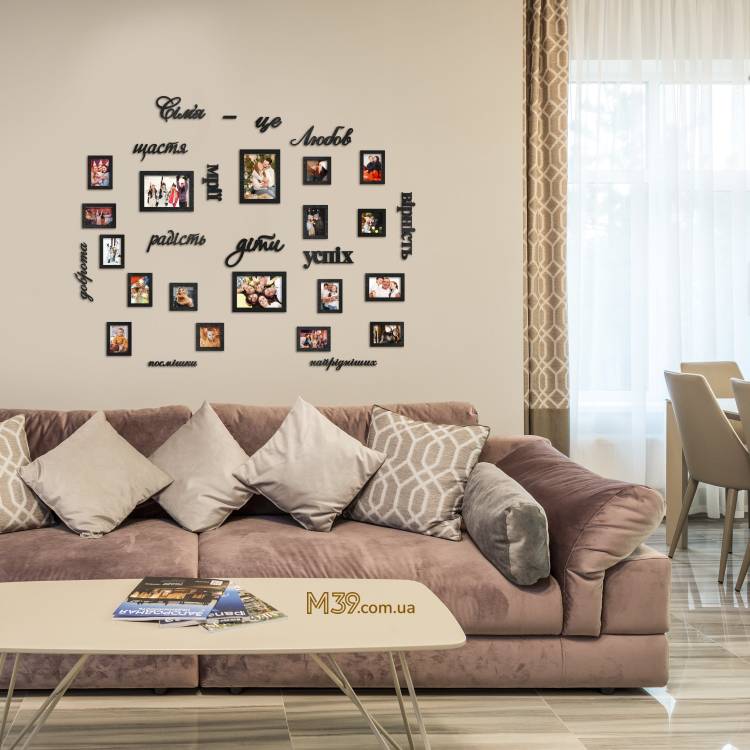 Подарунок на Новосілля Друзям - Фоторамка Колаж на Стіну "Сім