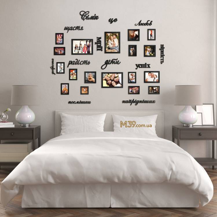 Подарунок на Новосілля Друзям - Фоторамка Колаж на Стіну "Сім