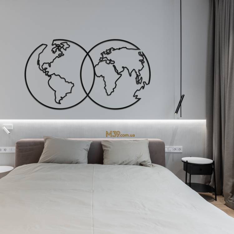 Декор на стіну з Дерева - настінна картина панно Планета Земля m39.com.ua Декор на стіну з Дерева - настінна картина панно Планета Земля