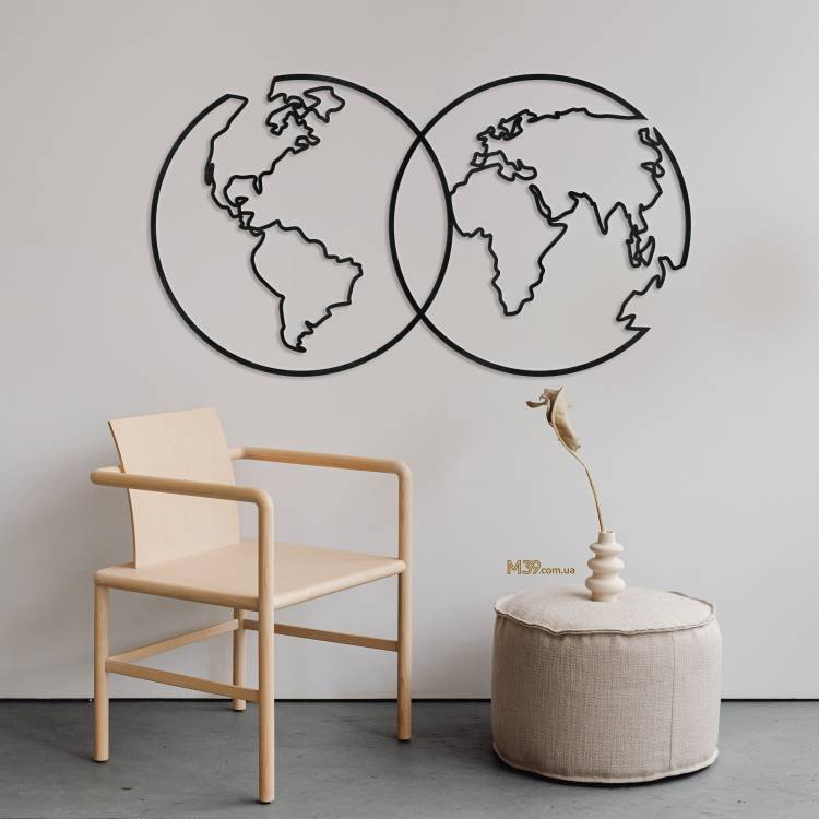 Декор на стіну з Дерева - настінна картина панно Планета Земля m39.com.ua Декор на стіну з Дерева - настінна картина панно Планета Земля