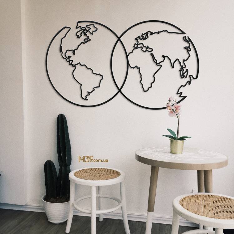 Декор на стіну з Дерева - настінна картина панно Планета Земля m39.com.ua Декор на стіну з Дерева - настінна картина панно Планета Земля