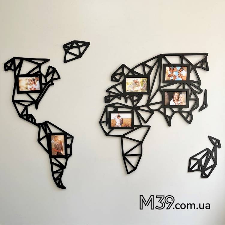 Фоторамка Колаж Карта світу