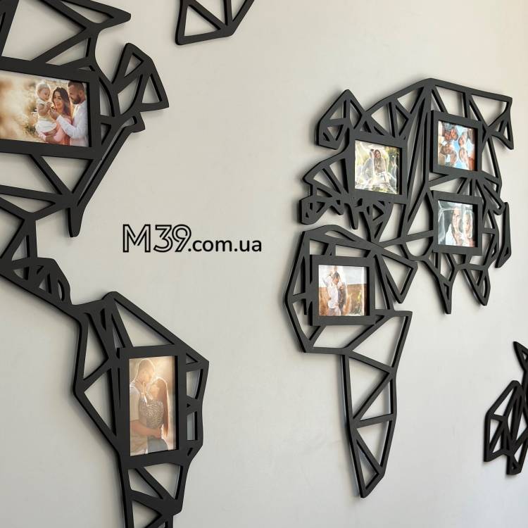 Фоторамка Колаж Карта світу