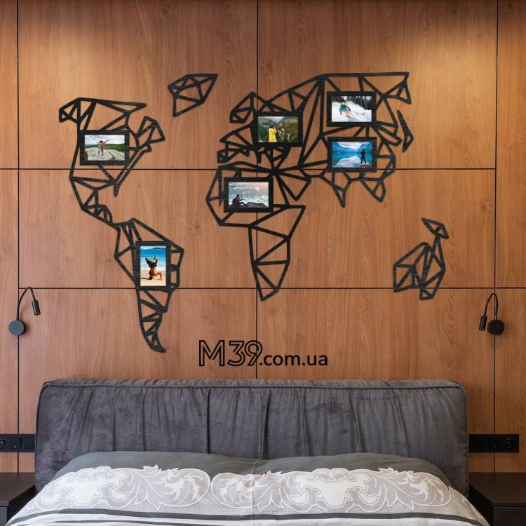 Фоторамка Колаж Карта світу m39.com.ua Фоторамка Колаж Карта світу