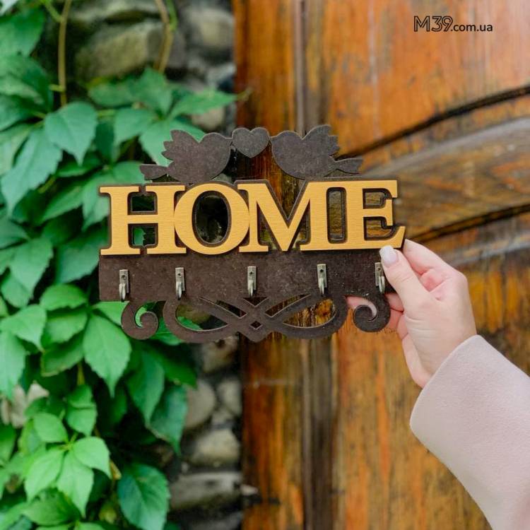Ключница HOME с милыми птичками