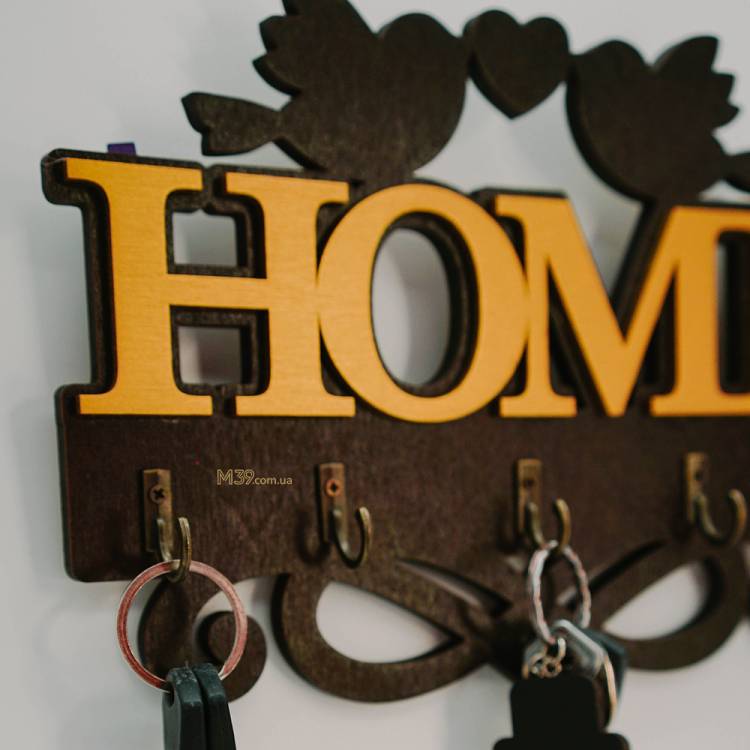 Ключница HOME с милыми птичками