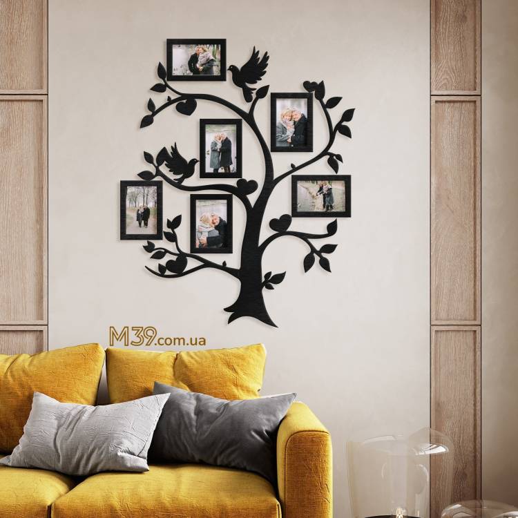 Рамка для фото Семейное дерево с голубями m39.com.ua Рамка для фото Семейное дерево с голубями