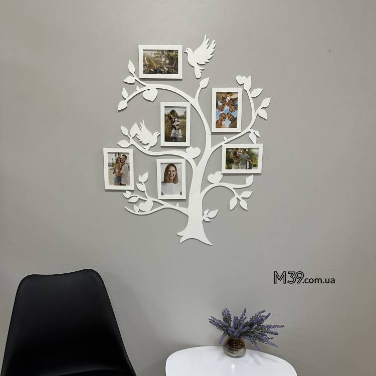 Рамка для фото Семейное дерево с голубями