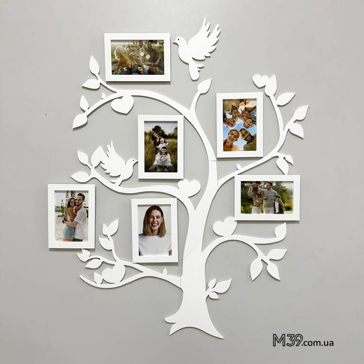 Рамка для фото Семейное дерево с голубями