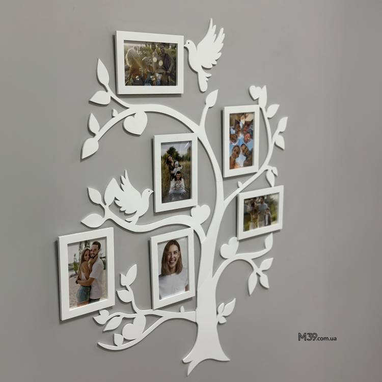 Рамка для фото Семейное дерево с голубями