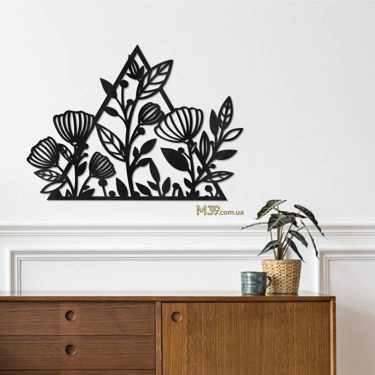 Декор из дерева на стену - панно "Весенняя Лужайка", 3D картина на стену m39.com.ua Декор из дерева на стену - панно "Весенняя Лужайка", 3D картина на стену