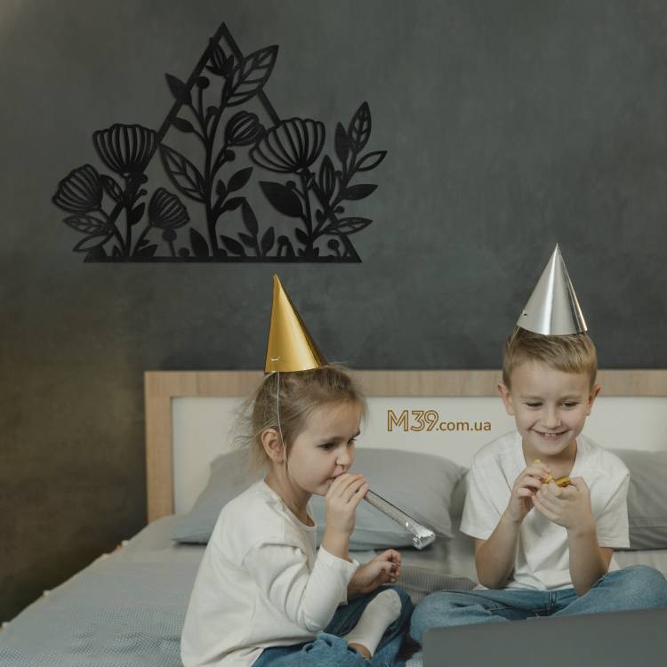 Декор из дерева на стену - панно "Весенняя Лужайка", 3D картина на стену m39.com.ua Декор из дерева на стену - панно "Весенняя Лужайка", 3D картина на стену