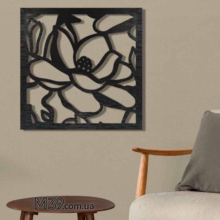 Декор лофт з дерева на стіну - панно "Магнолія", 3д картина на стіну m39.com.ua Декор лофт з дерева на стіну - панно "Магнолія", 3д картина на стіну