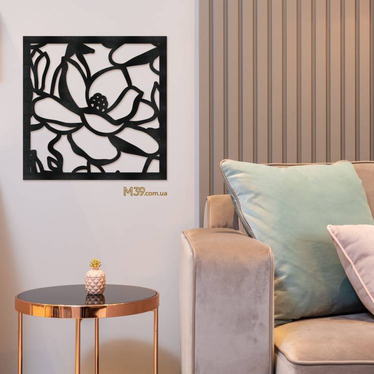 Декор лофт з дерева на стіну - панно "Магнолія", 3д картина на стіну m39.com.ua Декор лофт з дерева на стіну - панно "Магнолія", 3д картина на стіну