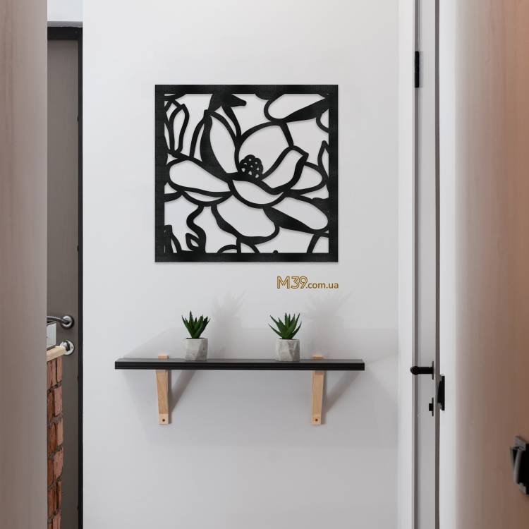 Декор лофт з дерева на стіну - панно "Магнолія", 3д картина на стіну m39.com.ua Декор лофт з дерева на стіну - панно "Магнолія", 3д картина на стіну