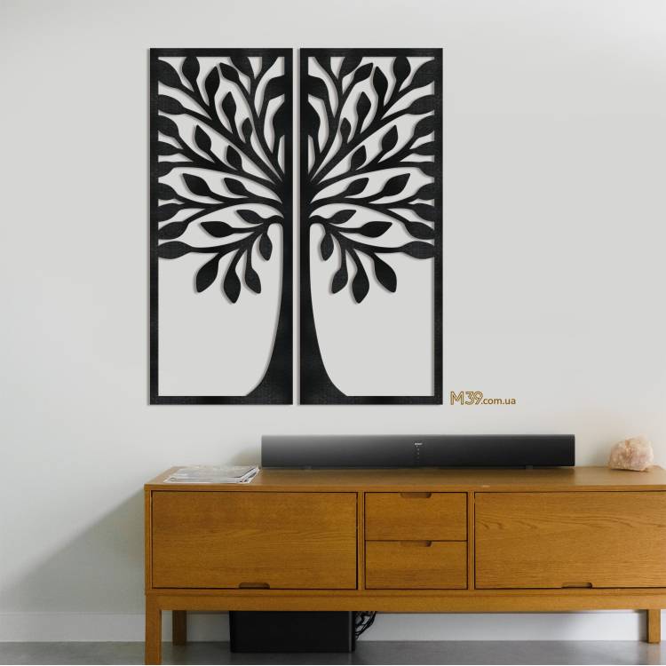 Декор из дерева на стену - модульное панно "Дерево" m39.com.ua Декор из дерева на стену - модульное панно "Дерево"