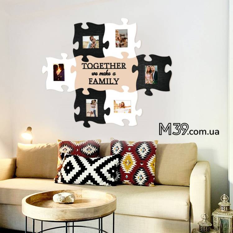 Фоторамка Пазл "Together We Are Family" Колаж з фото m39.com.ua Фоторамка Пазл "Together We Are Family" Колаж з фото