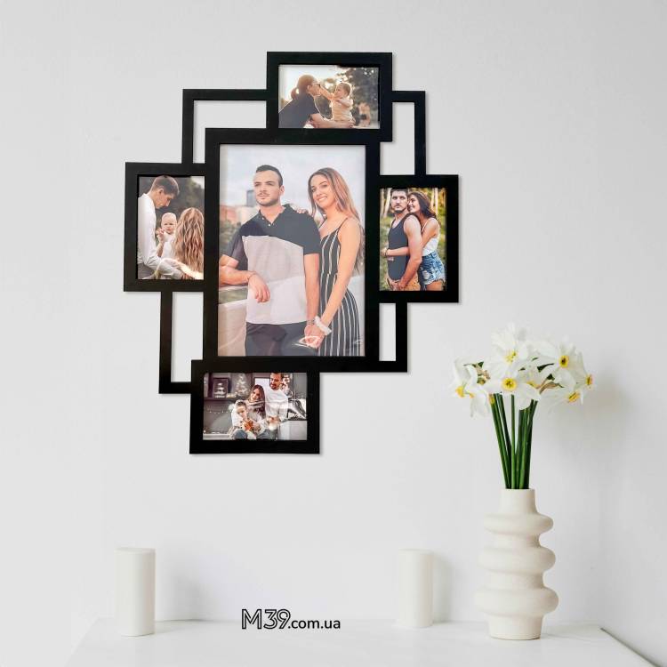 Подарок Родителям - Фоторамка "Минималистичная" на 5 фото m39.com.ua Подарок Родителям - Фоторамка "Минималистичная" на 5 фото