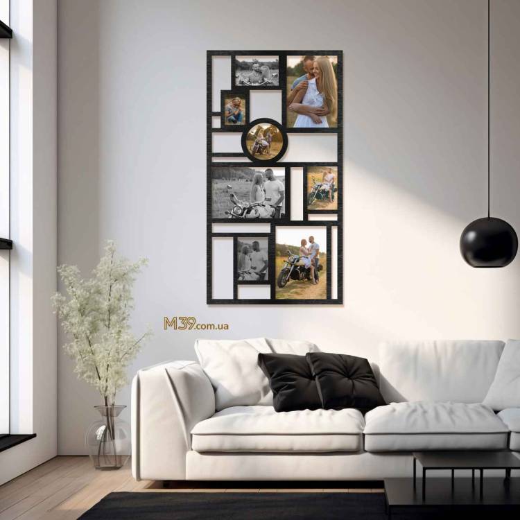 Фоторамка на 9 фото геометрическая m39.com.ua Фоторамка на 9 фото геометрическая