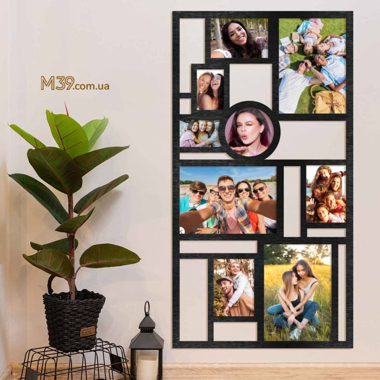 Фоторамка на 9 фото геометрическая m39.com.ua Фоторамка на 9 фото геометрическая