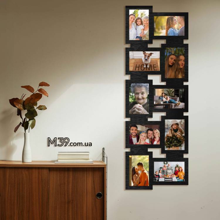Подарунок Батькам - Фоторамка "Геометрична" на 10 фото