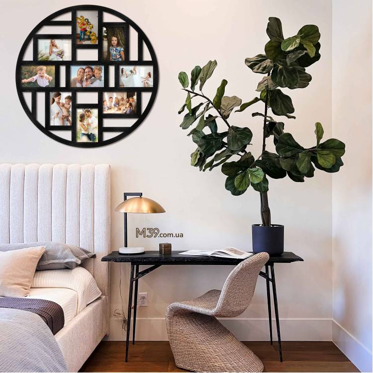 Подарунок Податковому Інспектору - Фоторамка кругла на 9 фото лофт