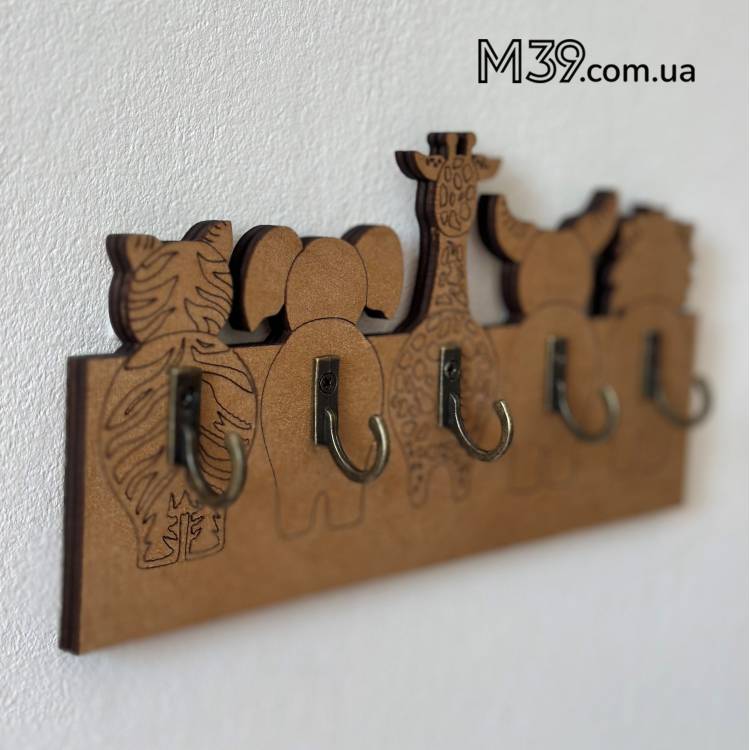 Декоративная Ключница Настенная из Дерева Акуна Хвостата, Сафари, Зоопарк