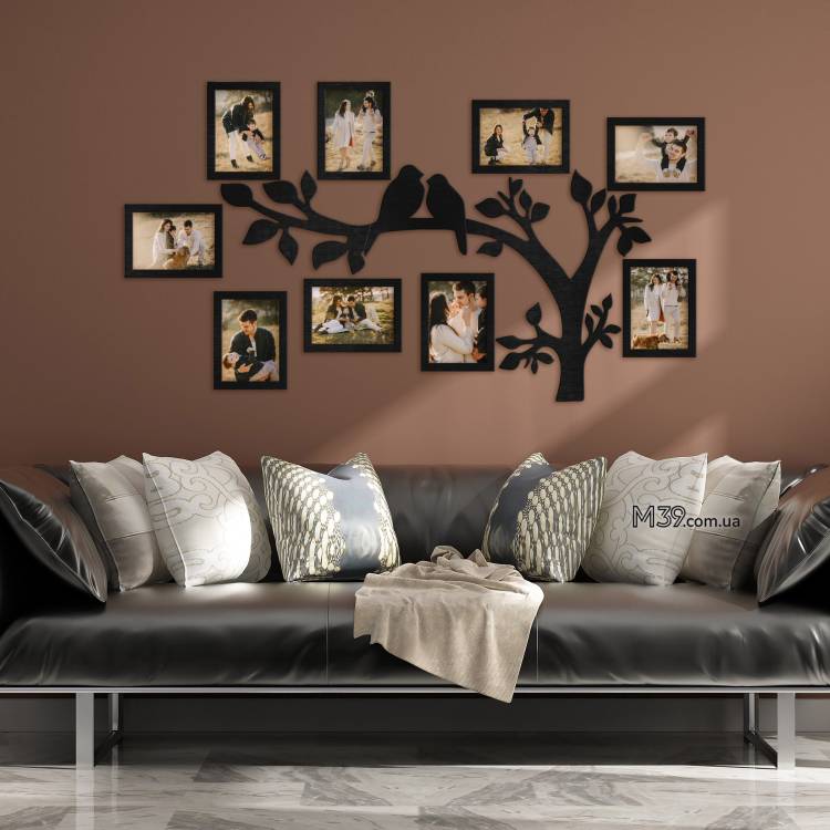 Подарунок на Пасху Мамі - Сімейне Дерево "Пташки на Гілках" з Фоторамками m39.com.ua Подарунок на Пасху Мамі - Сімейне Дерево "Пташки на Гілках" з Фоторамками