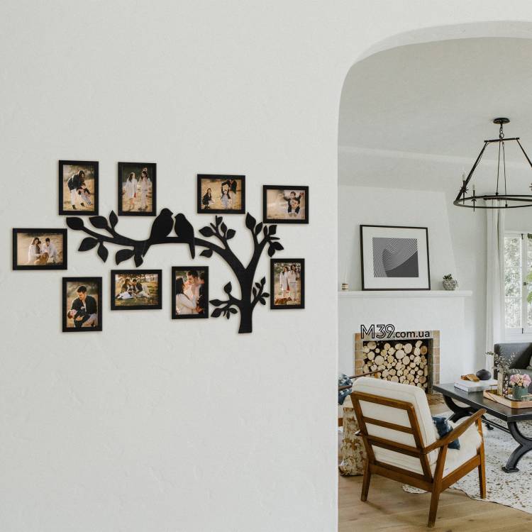 Подарунок на Пасху Мамі - Сімейне Дерево "Пташки на Гілках" з Фоторамками m39.com.ua Подарунок на Пасху Мамі - Сімейне Дерево "Пташки на Гілках" з Фоторамками