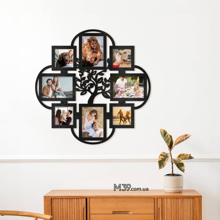 Подарунок батькам - Фоторамка "Дерево Життя" на 8 фото m39.com.ua Подарунок батькам - Фоторамка "Дерево Життя" на 8 фото