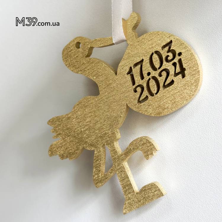 Дитяча метрика на 4 фото з сердечком