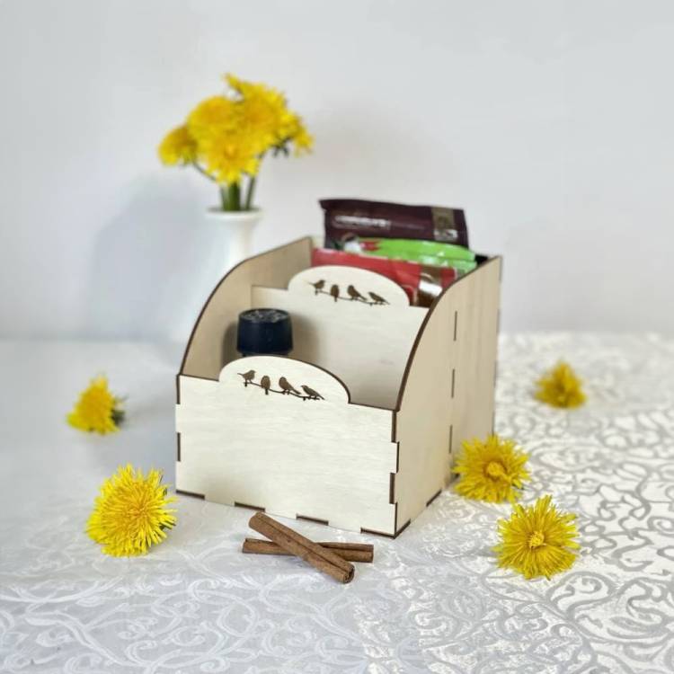 Органайзер для специй из дерева "Птички", кухонный органайзер m39.com.ua Органайзер для специй из дерева "Птички", кухонный органайзер