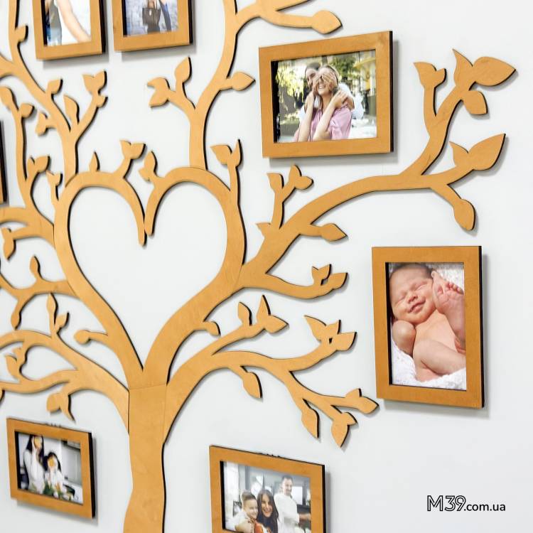 Сімейне дерево із Серцем - композиція з фоторамок