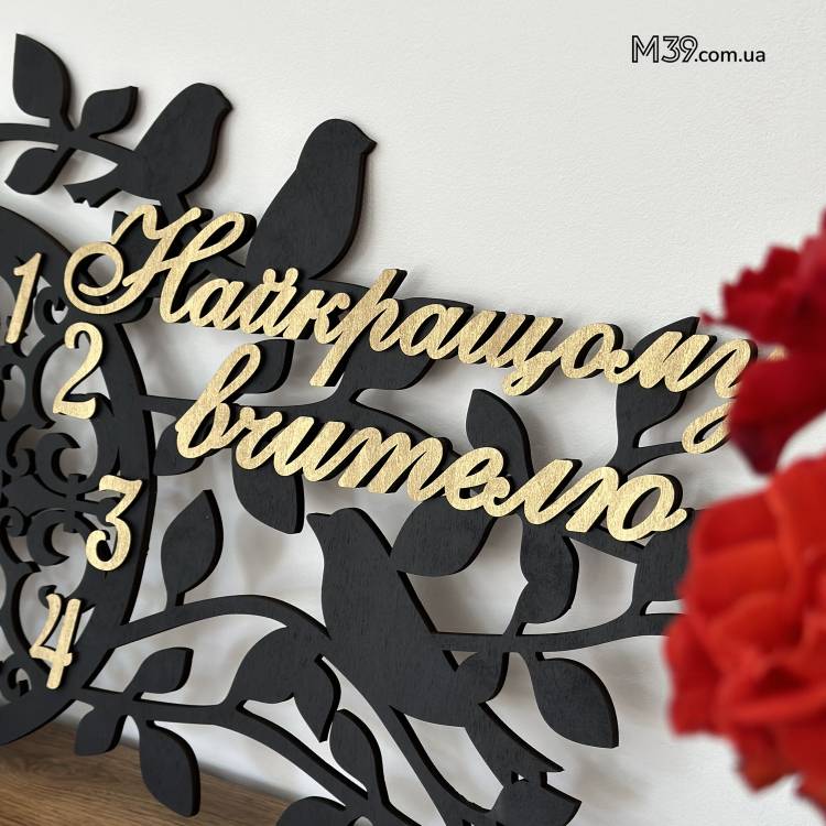 Подарунок Вчителю на 8 березня, Годинник з пташками найкращому вчителю