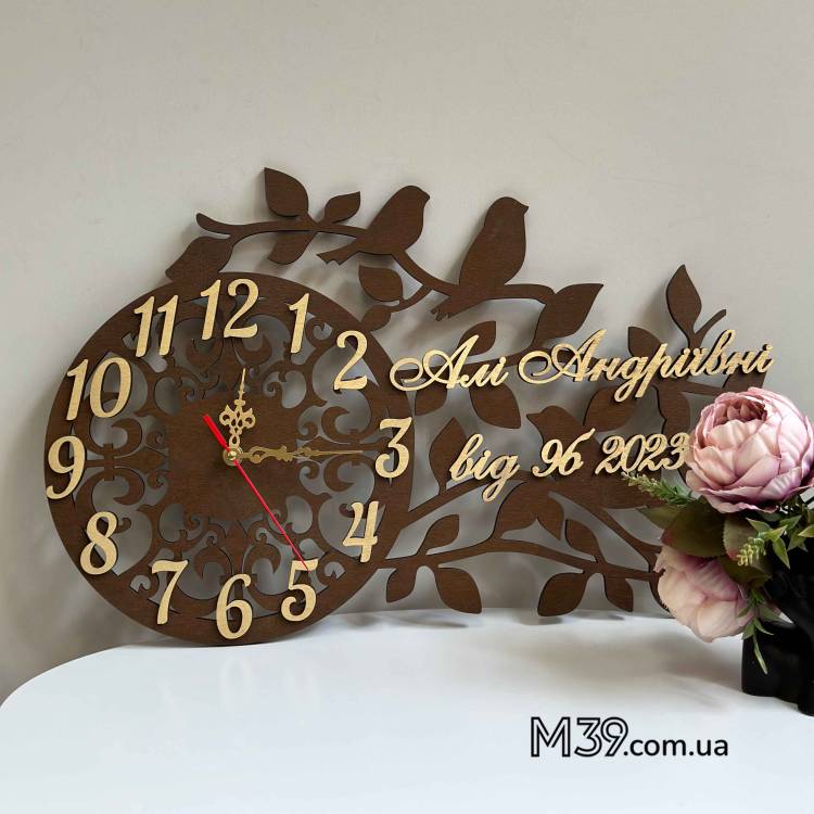 Подарунок Вчителю на 8 березня, Годинник з пташками найкращому вчителю