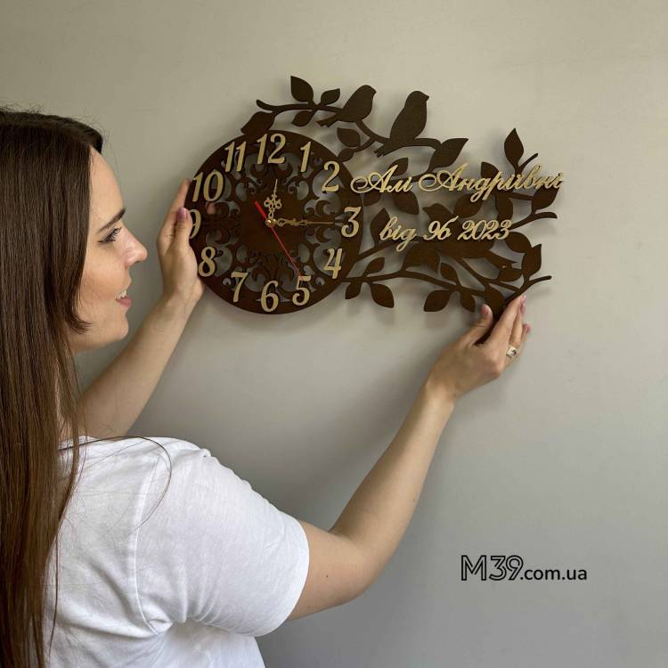 Подарунок Вчителю на 8 березня, Годинник з пташками найкращому вчителю