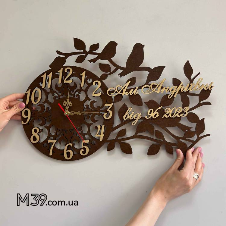 Подарунок Вчителю на 8 березня, Годинник з пташками найкращому вчителю