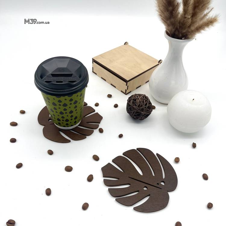 Подарочный набор подставок «Листочки» для маркетолога.