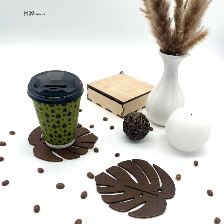 Подарочный набор подставок «Листочки» для маркетолога.