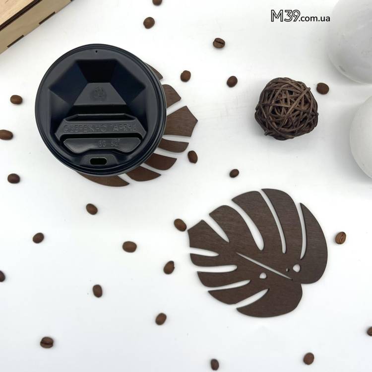 Подарочный набор подставок «Листочки» для маркетолога.