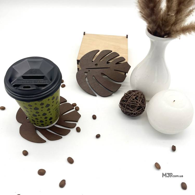 Подарочный набор подставок «Листочки» для маркетолога.