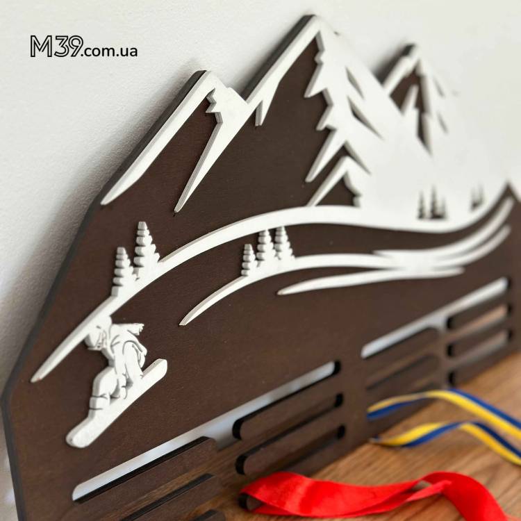 Медальниця Сноубординг з Дерева, Полиця для Медалей