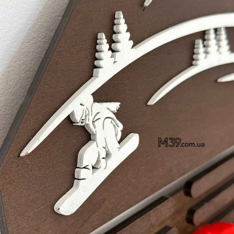 Медальниця Сноубординг з Дерева, Полиця для Медалей