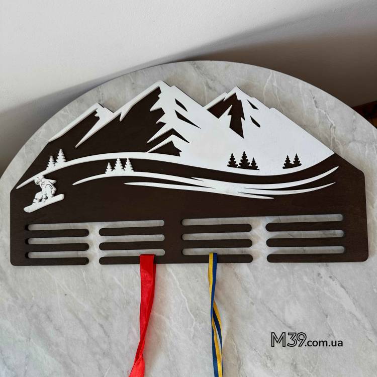 Медальниця Сноубординг з Дерева, Полиця для Медалей