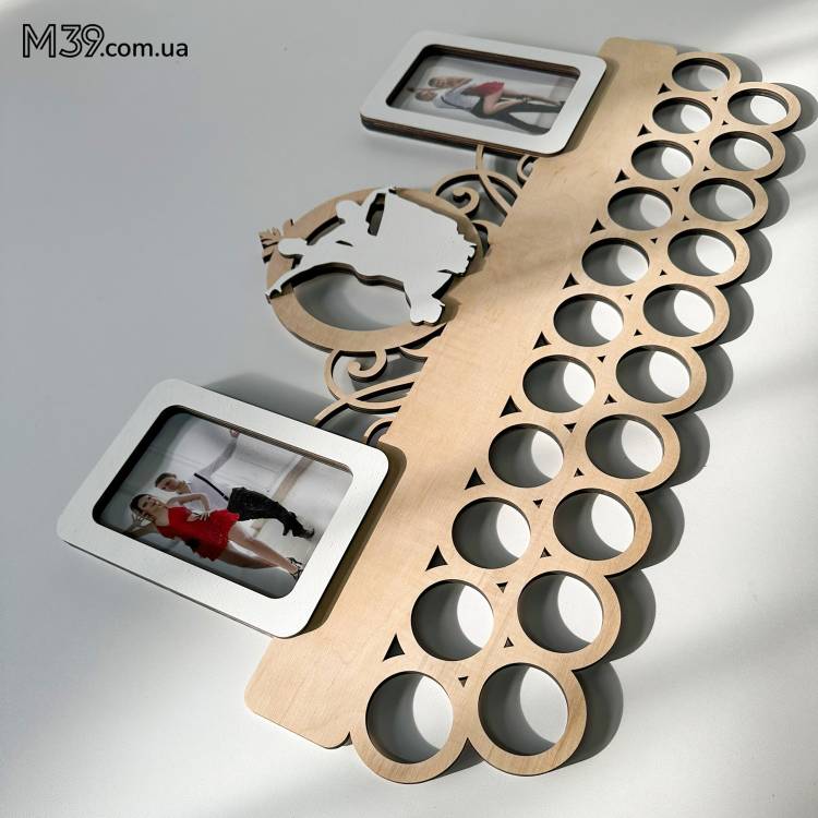 Медальница из дерева бальные танцы с рамками для фото