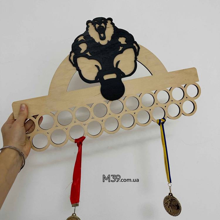  Медальница из Дерева Тяжелая Атлетика Weightlifting Пауэрлифтинг Powerlifting