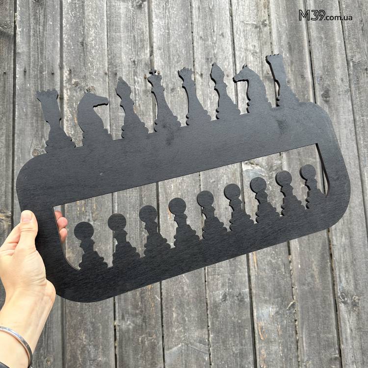 Подарунок на День Шахіста - Медальниця з дерева «Шахи»